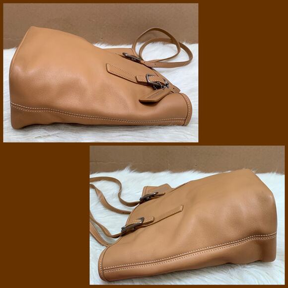 COACH Vintage Camel Tan Leather N/S LEGACY Bucket Tote Shoulder Bag #9803 - Picture 13 of 16